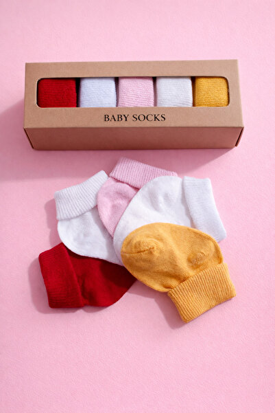 baby socks Soft Pink Red Series Boxed Baby Socks 0-6 at