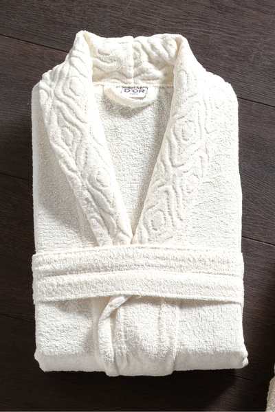 Mürdüm Home Hira 6-Piece Family Bathrobe Set - 100% Cotton, Luxury, Jacquard Bathrobe Set, Giftable, Dowry