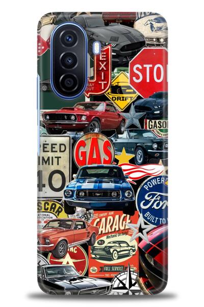 Rulet Aksesuar غطاء متوافق مع هاتف هواوي نوفا Y70 HD مطبوع - غطاء سيليكون مصم...