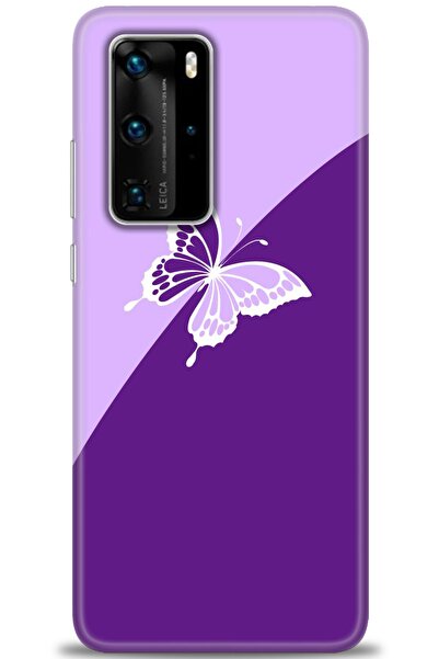 Rulet Aksesuar حافظة متوافقة مع هاتف هواوي P40 Pro HD مطبوع + واقي شاشة سيرام...