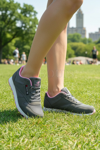 BOUIS Жіночі фумові рожеві шнурівки Casual Зручна підошва Комфортні М'які ход...