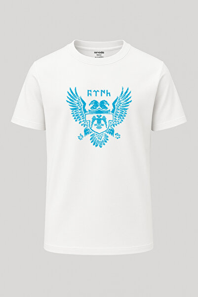 nirvoda Seljuk Eagle Double-Headed Eagle Printed Unisex Regular T-Shirt with Ottoman Turkish Writing