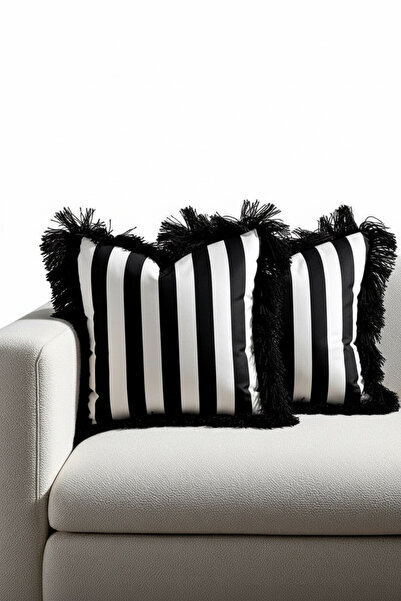 JACA 2-Piece Square Linen Fabric Solid Color Throw Pillow Cover (2 Pieces)