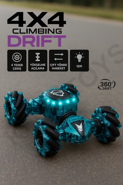 kosetoys Uzaktan kumandalı ve bilekten kontrol edilebilir renkli ışıklı akrob...