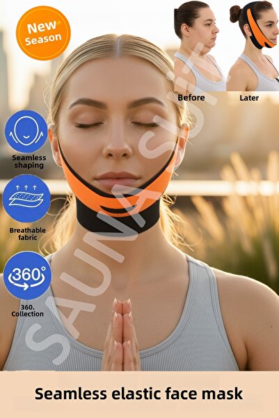 SAUNA SUIT قناع الوجه لتشكيل الذقن المزدوجة للنساء سهل الاستخدام