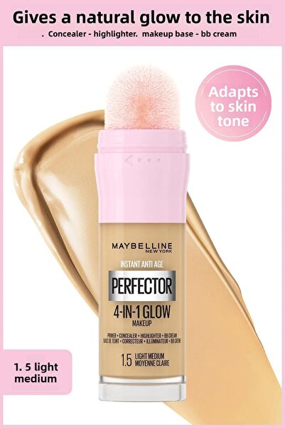 Maybelline New York Fond de ten Instant Perfector Glow cu efect 4 în 1 - 1.5 Light Medium