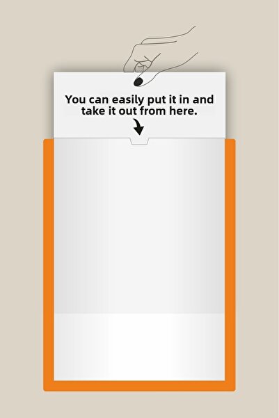 Yönline 5-Piece A4 Orange Certificate Frame Self-Adhesive Foil 24X31 cm Corporate Practical Set