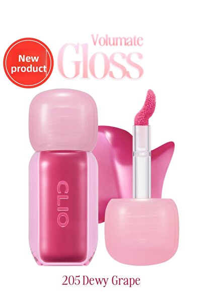 CLIO ملمع شفاه ملون ولامع ومكثف للشفاه Volumate Gloss 205 بلون العنب الندي
