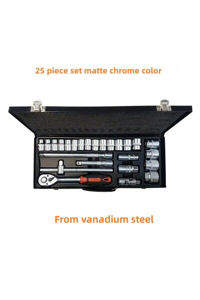 Nt Tools Ncset12 1/2'' 25 Piece Hex Socket Set (Metal Case)