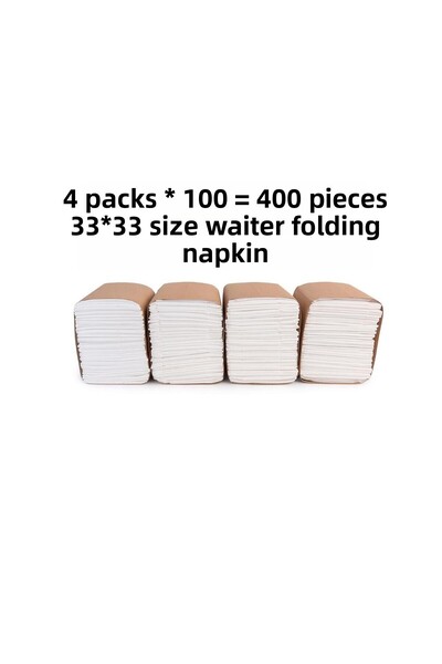 MEGASİL مناديل غارسون القابلة للطي عبوة من 4 * 100 قطعة