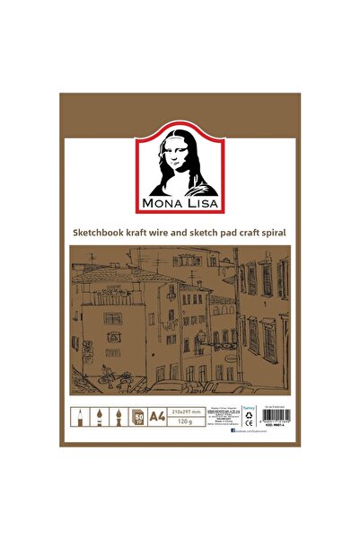 MONA LİSA MİLANO كراسة رسم موناليزا A4 كرافت - 100 جرام 50 Yp Mn01-4