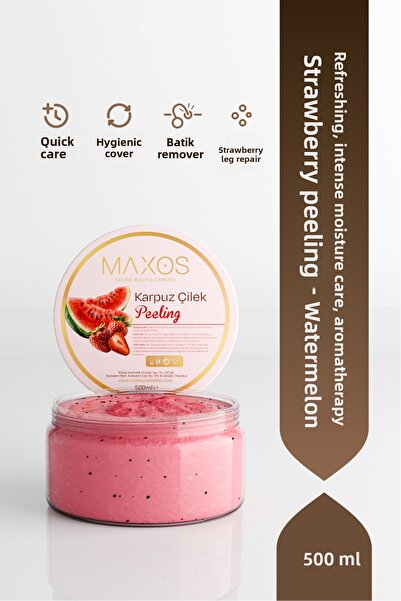 Maxos مقشر البطيخ والفراولة 500 مل منشط، منقي عميق، مزيل للبقع