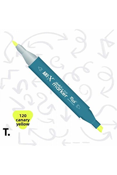Art Tone قلم تحديد سوبرتريند سكيتش ماركر ديو ذو رأسين 120 لون أصفر كاناري