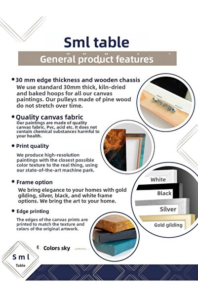 SML TABLO Μπουκέτο λευκών λουλουδιών με χρυσή λεπτομέρεια Μοντέρνα διακόσμηση Πίνακας σε καμβά με κορνίζα