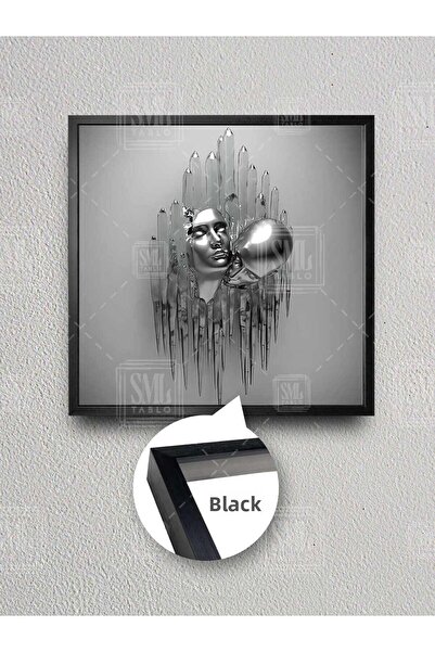 SML TABLO Стена-монтирана метална романтична двойка любов сребърни любовници рамка квадратна платно картина