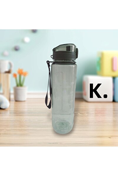 AHİR TİCARET 1000 ml Motivational Transparent Athlete-Student Water Bottle