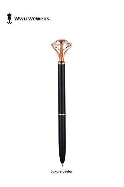 Weweus قلم حبر جاف فاخر بتصميم كريستال أسود