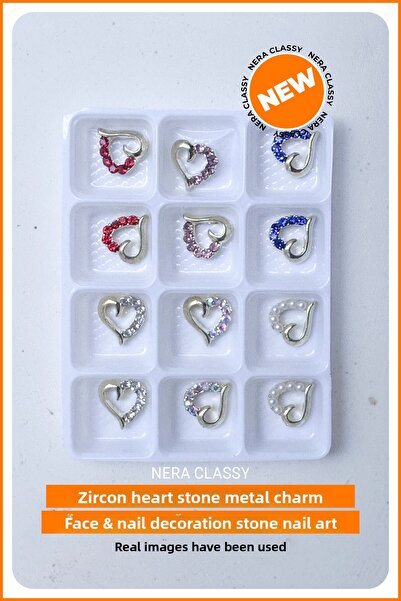 Nera Classy Zircon Metal Stainless Charm, Fake Nail Decoration Charm - (Suita...