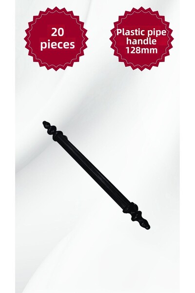 MKLAKS 20 قطعة من مقابض الأدراج البلاستيكية السوداء مقاس 128 مم - تصميم أنيق ...