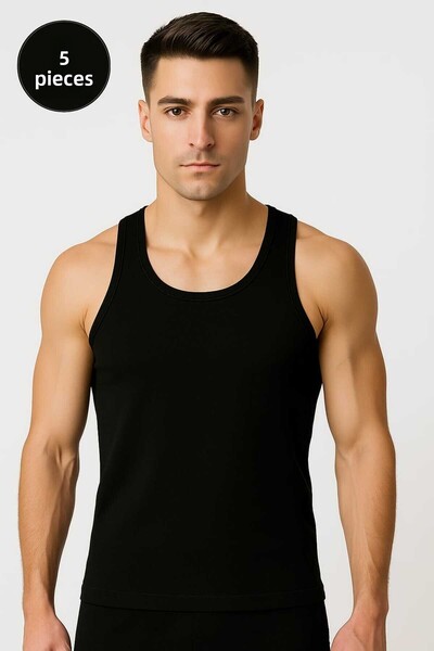 SEDEF YILDIZ Ανδρικό Αθλητικό Στολή Μαύρο 5 Τεμάχια