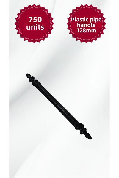 MKLAKS 750 قطعة من مقابض الأدراج البلاستيكية السوداء مقاس 128 مم - تصميم أنيق...