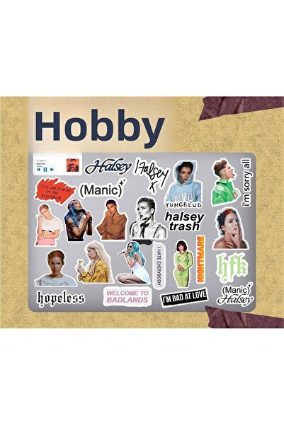 Hediyeni Al مجموعة ملصقات هالسي |   ملصق للكمبيوتر المحمول والدفتر والتابلت والهاتف ودفتر الملاحظات ومجلة البوليت