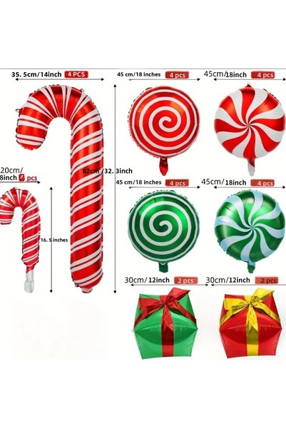 arredamento 28 Piece Christmas Balloon Set Large Size