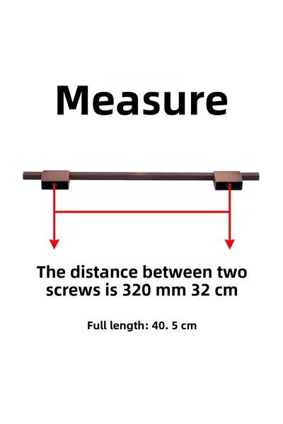 Badem10 Size 320 mm Soft Antique Copper Color Metal Cabinet Drawer Knob Kitchen Cupboard Door Handles Furniture