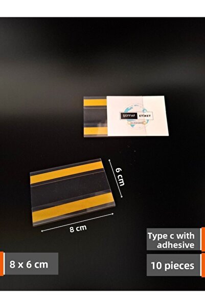 Şeffaf Etiket 10 τεμάχια τύπου C 8x6 εκ. Ετικέτα προϊόντος αποθήκης Διαφανής ...
