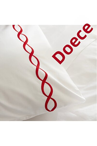 Karaca Nautica Home Billow - Double Percale Duvet Cover Set, Red