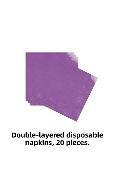 HAPPYLOOPPARTY مناديل عيد ميلاد مسطحة باللون الأرجواني