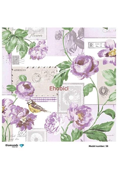 ehobici ورق ديكور نحاسي ماسي - 058 - 30x30