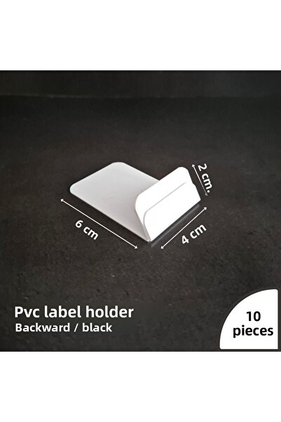 Şeffaf Etiket 10 bucăți suport pentru etichete din PVC alb înclinat în spate,...