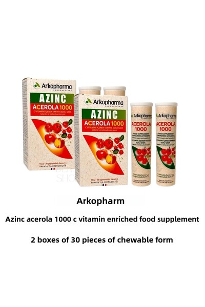 Arkopharma Azinc Acerola 1000 C |   2 Boxes X 30 Chewable Forms |   04 Ds