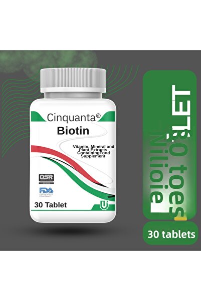 Cinquanta بيوتين 30 قرص – قوي لجمال الشعر والبشرة والأظافر
