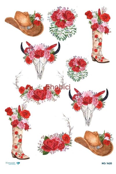 ehobici ورق ديكور نحاسي ماسي - 1420