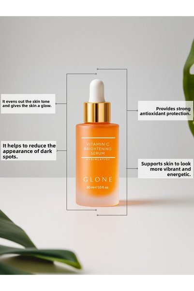GLONE سيروم فيتامين سي لتفتيح البشرة | 30 مل | تركيبة مضادة للعيوب، وموحدة للون البشرة، ومعززة للإشراق