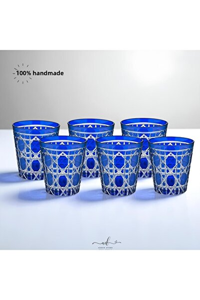 AKDEN STORE Crystal Decor Colorful Water Glass Set of 6 275ml