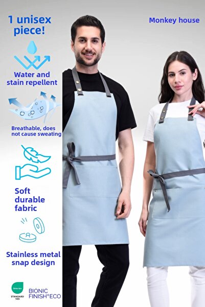 Monki Haus طارد المياه والبقع والدليل على مقهى باريستا الشيف كوك النادل بائع الزهور مطعم مقهى المئزر المطبخ المئزر 1 قطعة