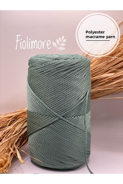 Fiolimore خيط مكرامية من البوليستر (200 جرام - 230 متر) رقم: 4 خيط للحقائب خي...