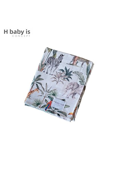 BABY HAN CONCEPT بطانية من القطن بنسبة 100% متعددة الأغراض ذات طبقة مزدوجة من...