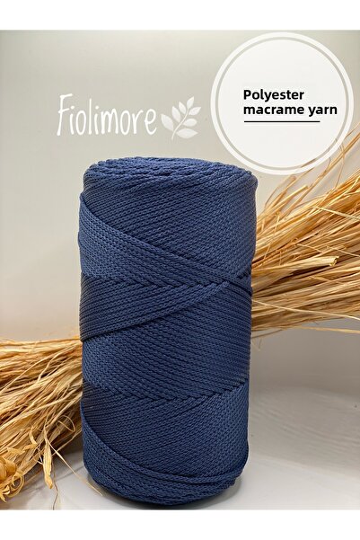Fiolimore Polyester Macrame Cord (200 Grams-230 Meters) No:4 Bag Cord Supla C...