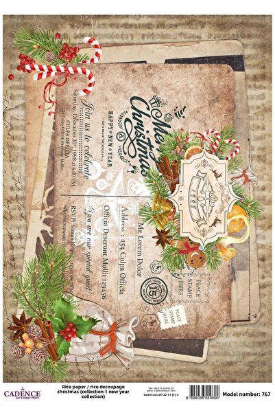 Cadence Brass Decoupage Paper Model - 767