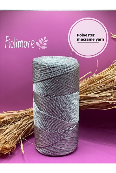 Fiolimore خيط مكرامية من البوليستر (200 جرام - 230 متر) رقم: 4 خيط للحقائب خي...