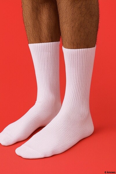 UZN SOCKS 3 чифта бели безшевни чорапи от бамбук - безшевни чорапи от бамбук