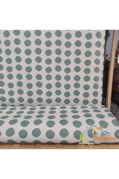 DÜŞLER EV TEKSTİLİ Polka Dot Water and Stain Repellent Panama Linen Duck Fabric Cloth