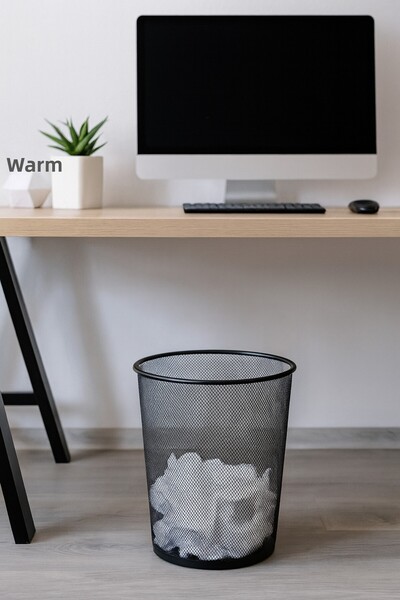 Need Black Trash Can with Full Hole Metal Mesh - Nd-1030