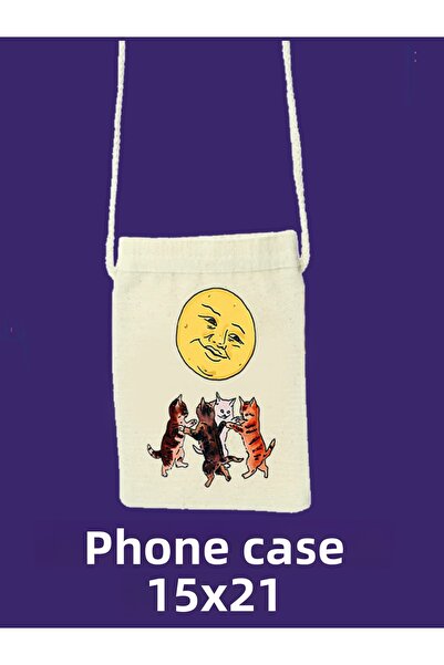 Boom town Cloth Bag Crossbody Drawstring Velcro Wallet Phone Case