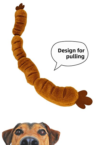 Havhav لعبة كلب من القطيفة على شكل نقانق |   لعبة سحب متينة بطول 65 سم