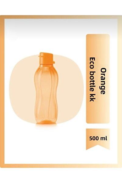 Plus زجاجة إيكو 500 مل / زجاجة مياه برتقالية - غطاء سهل الفتح